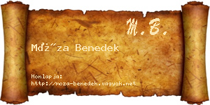Móza Benedek névjegykártya